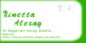 ninetta alexay business card